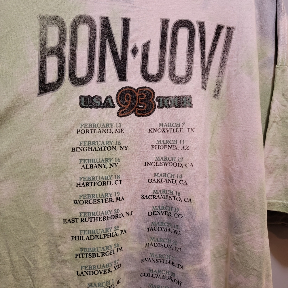 Bon Jovi "1993" Keep the Faith Tie Dye Graphic Tee Size 3X NWT! - Picture 7 of 8